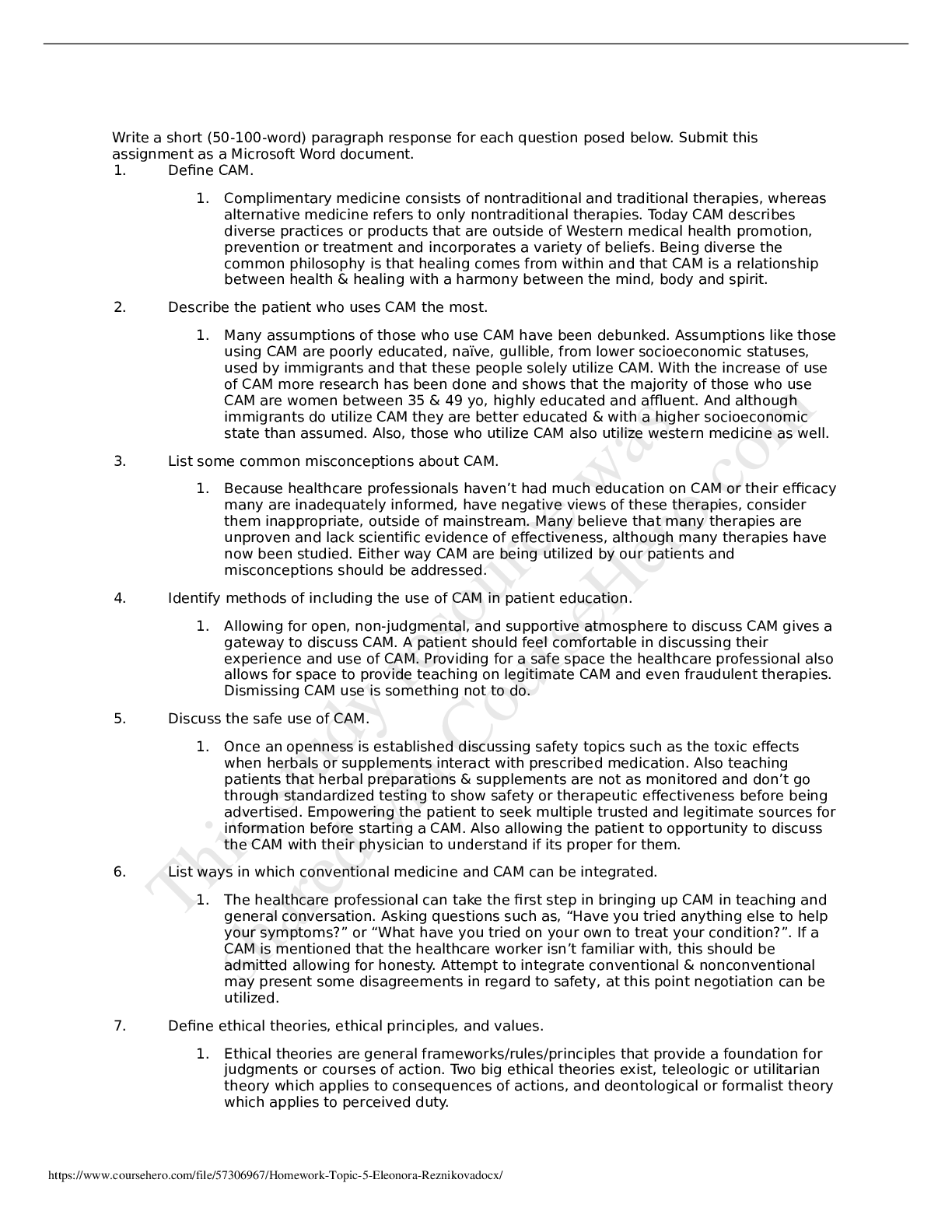 Preview image of HLT 306 Homework Topic 5 - Eleonora Reznikova document